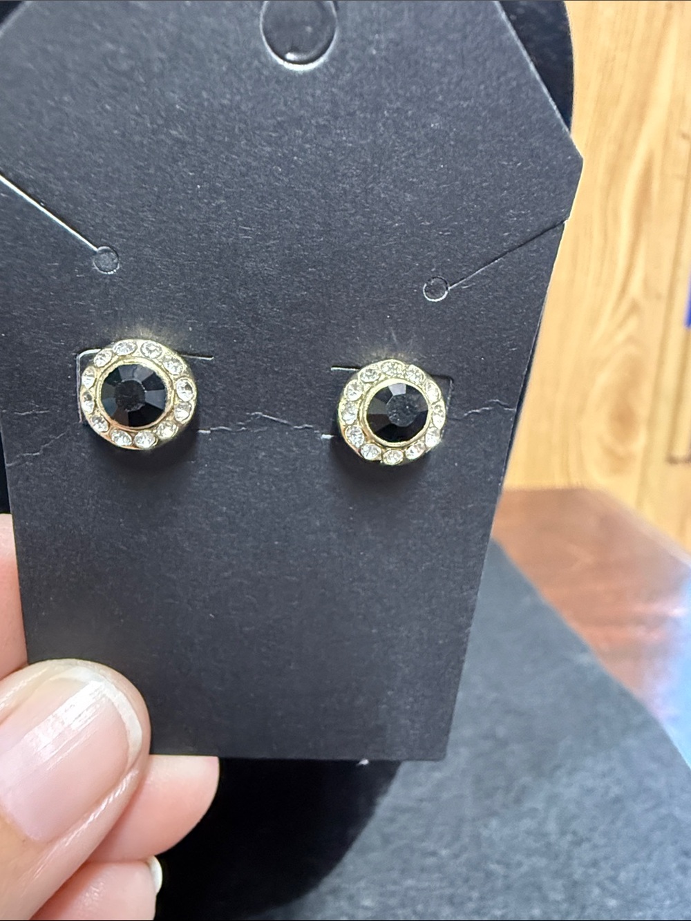 Gold-Tone Circle Stud Earrings - Elegant Accent